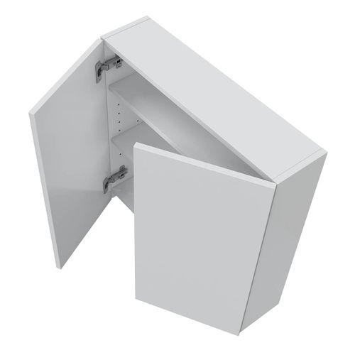 Armoire haute de Salle De Bain 60 Cm Avec 2 Portes Coloris Blanc