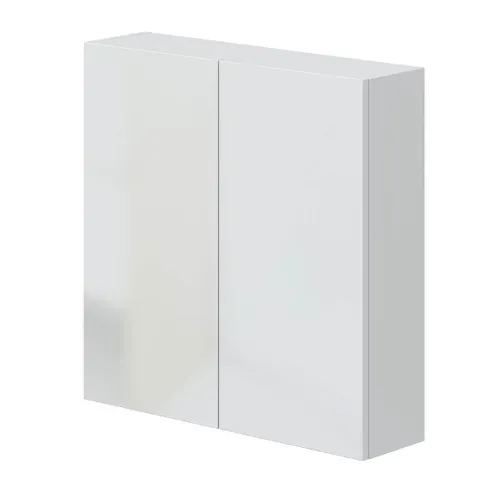 Armoire haute de Salle De Bain 60 Cm Avec 2 Portes Coloris Blanc