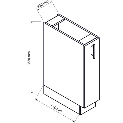 Cuisine Complète D'angle Ania 9 Éléments Couleur Chêne Artisan, Graphite - Longueur 200/260 Cm