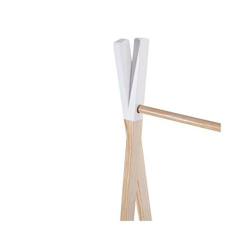 Penderie Enfant Scandinave Blanc Et Naturel - Dim : L 78 X L 126 X H 38 Cm