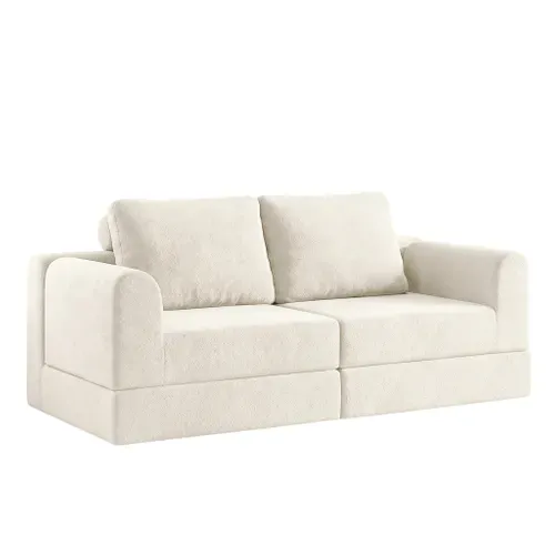 Canapé, Canapé-lit Convertible,avec Mousse À Mémoire De Forme Et Soutien Dorsal,beige