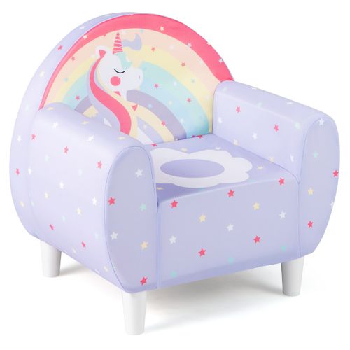Canapé Pour Enfants Rembourré Avec Tissu En Spandex Respirant Et Rembourrage En Mousse Violet