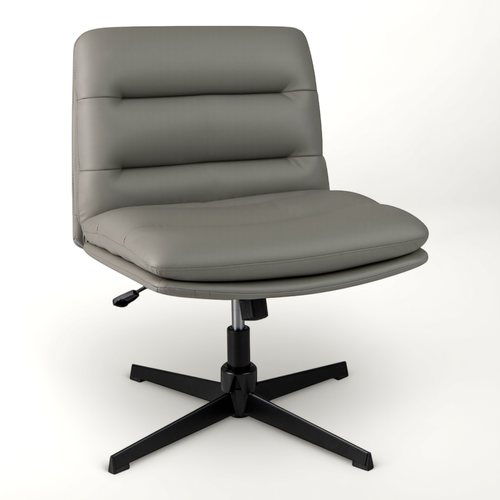 Fauteuil De Bureau Chaise De Bureau Sans Accoudoirs Hauteur Réglable Pivotante Gris
