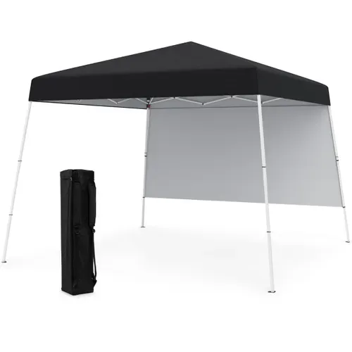 Tonnelle De Jardin 3x3m Tente Réception Pliant Avec Sac à Dos Portable Protection Solaire Noir