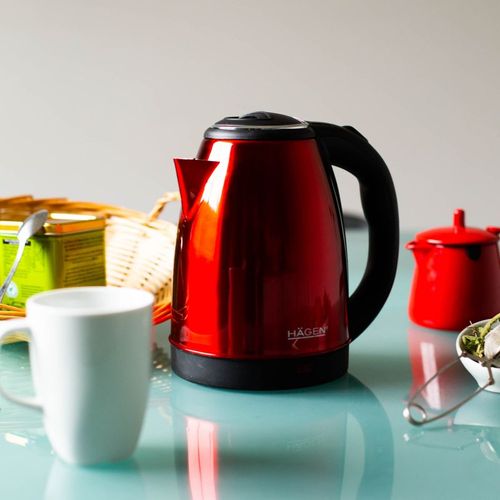 Bouilloire électrique 1.8l Inox Sans Fil Rouge  Ha5525-red