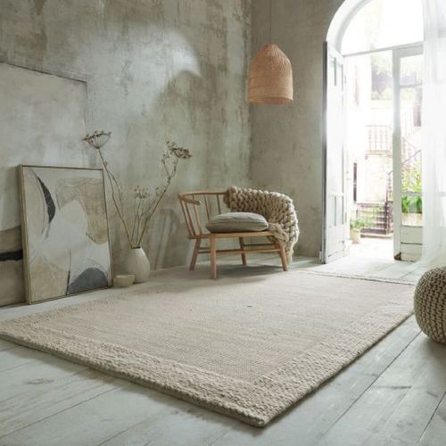 Tapis De Salon Pilat En Laine - Beige - 200x290 Cm