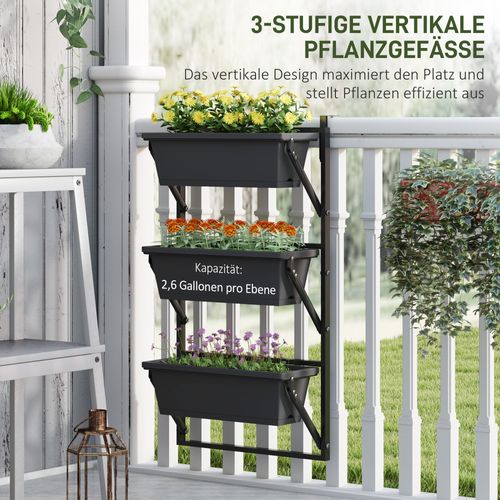 Lot 3 Pots Carrés Plastique 56x42cm (drainage) Pour Tomates/fleurs