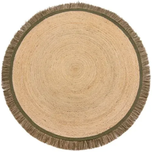 Tapis Rond Kana En Jute - Vert - 180x180 Cm