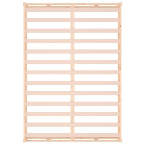 Lit Double Lit Adulte Cadre De Lit - 140x190 Cm Bois Massif