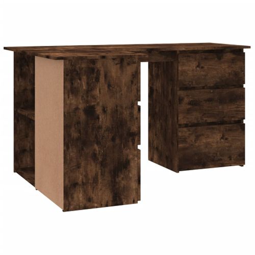 Bureau D'angle - Bureau Informatique Chêne Fumé 145x100x76 Cm Bois D'ingénierie