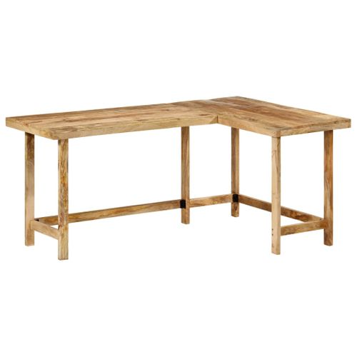 Bureau D'angle - Bureau D'ordinateur - Bureau D'étude 165x110x75 Cm Bois Massif De Manguier