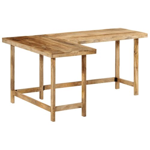 Bureau D'angle - Bureau D'ordinateur - Bureau D'étude 165x110x75 Cm Bois Massif De Manguier