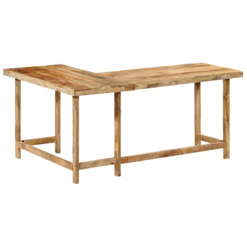 Bureau D'angle - Bureau D'ordinateur - Bureau D'étude 165x110x75 Cm Bois Massif De Manguier