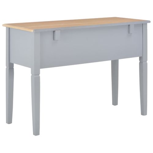 Bureau D'ordinateur - Bureau Droit - Bureau D'étude Gris 109,5 X 45 X 77,5 Cm Bois