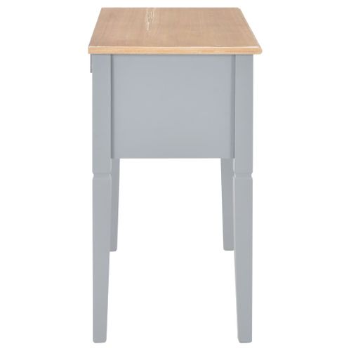 Bureau D'ordinateur - Bureau Droit - Bureau D'étude Gris 109,5 X 45 X 77,5 Cm Bois