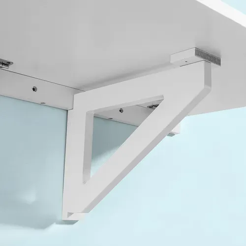 Table Murale Rabattable En Bois, Table De Cuisine, Table Enfant, L60×p40 Cm -blanc, Fwt03-w