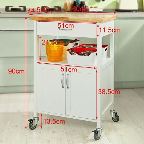 Meuble De Rangement à Roulettes, Caisson Roulant, Chariot L60xh90xp44cm ...