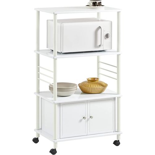 Meuble Rangement Cuisine Roulant En Bois, Chariot De Cuisine De Service Micro-ondes, Frg12-w