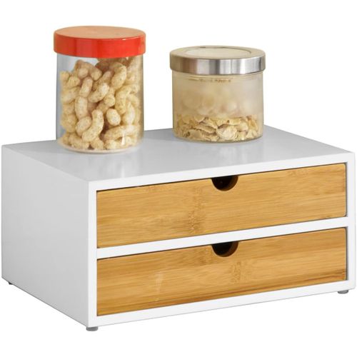 Boîte De Rangement à 2 Tiroirs Porte-capsules Nespresso Distributeur Boîte à Capsules, Frg180-wn