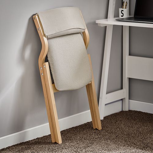 Chaise Pliante En Bois Avec Assise Rembourrée, Chaise Pliable Pour Cuisine, Bureau, Fst40-hg