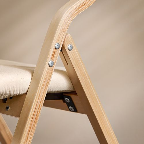 Chaise Pliante En Bois Avec Assise Rembourrée, Chaise Pliable Pour Cuisine, Bureau, Fst40-w