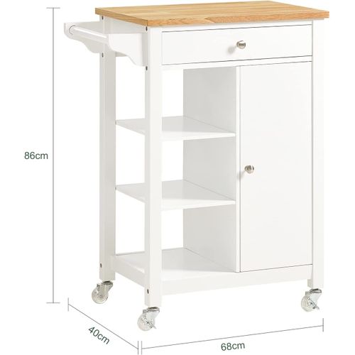 Desserte Roulante Chariot De Cuisine De Service Meuble De Rangement, Fkw46-wn