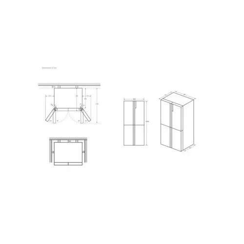 Réfrigérateur Américain 90cm 422l Nofrost - Hcr5919enmm