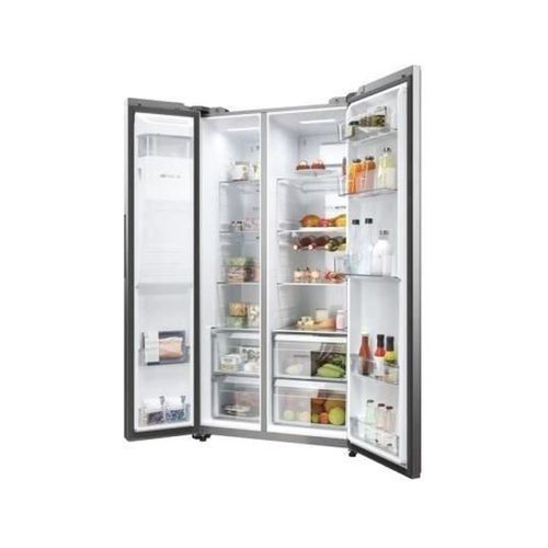 Réfrigérateur Américain 601l Froid ventilé Platinium - HSW59F18EIMM