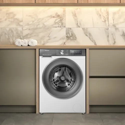Lave-linge hublot séchant HISENSE WD3S8043BW7 8/5kg Titanium vue d'ambiance 1