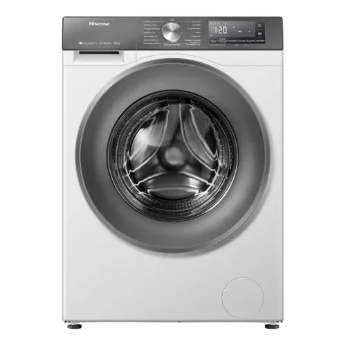 Lave-linge hublot séchant HISENSE WD3S8043BW7 8/5kg Titanium vue de face