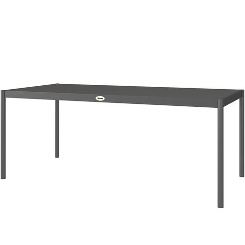 Table De Jardin Rectangulaire, Table à Manger Extérieure Acier Gris Foncé 186x90x74cm