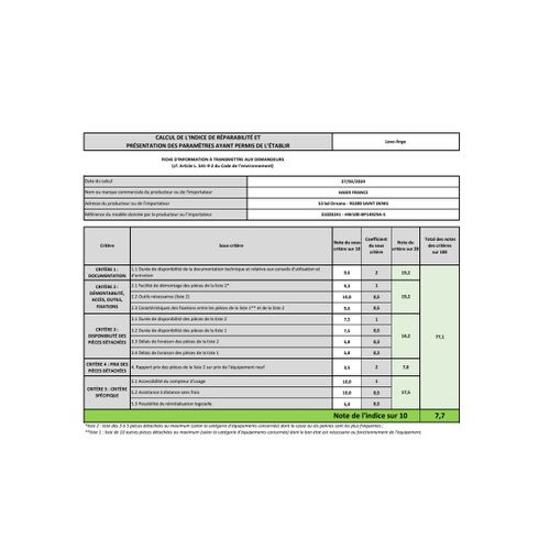 Lave-linge Frontal 10kg 72db - Hw100-bp14929a-s