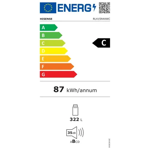 Réfrigérateur 1 Porte 322l Froid ventilé - Rl415n4awc