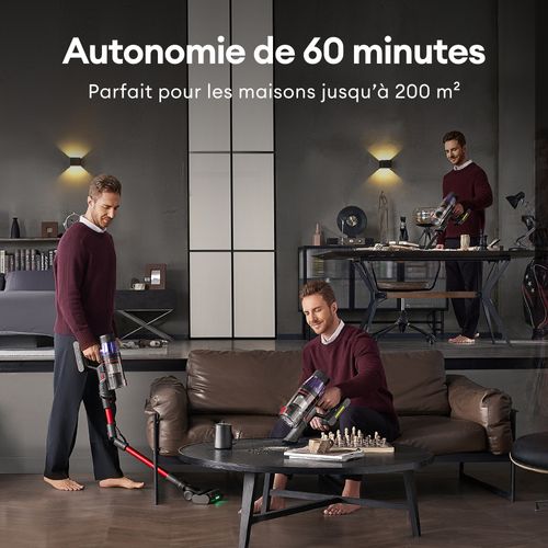 Aspirateur Balai uf16 flex - 55kpa/ 550w /60min - 1l - Batterie amovible- Tube pliable