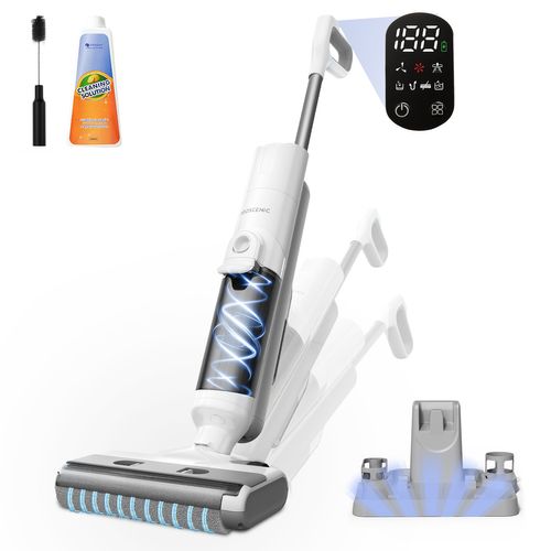 FO10 ULTRA Aspirateur Balai Laveur sans Fil Sec/Humide, Aspiration/Lavage 3 en 1, Autonomie 60min