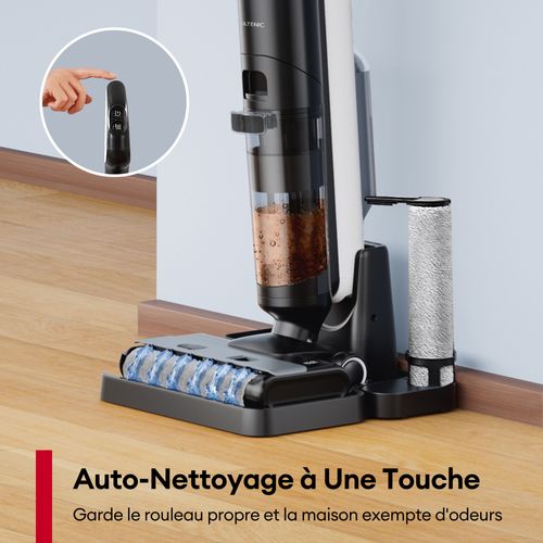 Aspirateur Laveur Sans Fil W15 - Auto-propulsé, 45 Min Autonomie, Silencieux 65dB - Pour Sols Durs