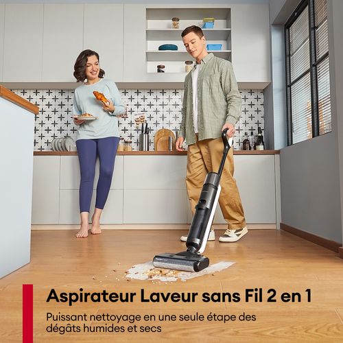 Aspirateur Balai AC1E - Nettoyeur Sec/humide - Autonomie 50min - 15 kpa - Noir