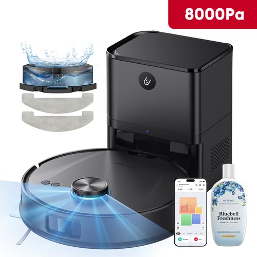 Aspirateur Robot TP20 pro - Robot Aspirateur Laveur 2025 - Navigation Lidar - noir - 8000pa/200min