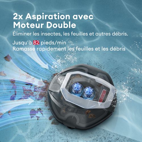 Robot De Piscine Sans Fil - Jusqu'à 80m2 - Autonomie De 90min