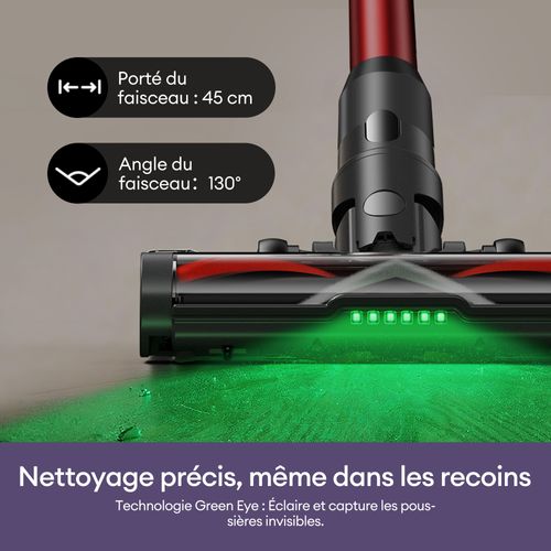 Aspirateur Balai UU18 PowerPro - 70kpa/ 150aw /80min - Batterie amovible- Tube pliable