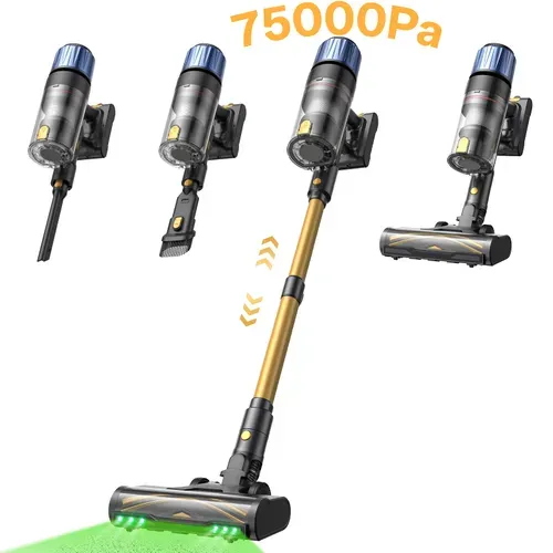 PO15 - Aspirateur Balai sans Fil Puissant - Auto-Portant - 70Min/75KPa - Greeneye Technologie