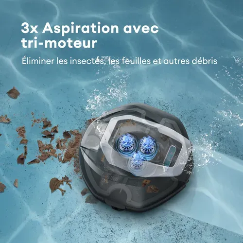 Robot De Piscine Sans Fil Pooleco P10s 2026 - Jusqu'à 80m2 - Autonomie De 90min - Télécommande