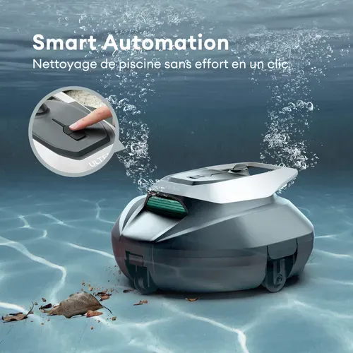 Robot De Piscine Sans Fil Pooleco P10s 2026 - Jusqu'à 80m2 - Autonomie De 90min - Télécommande