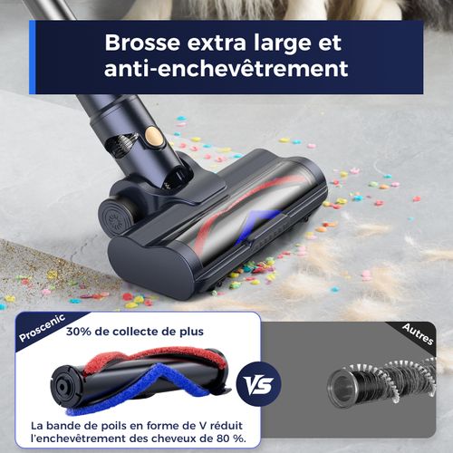 P11 Lite - Aspirateur Balai Sans Fil - Anti-enchevêtrement - Tige Télescopique Réglable - 40Kpa