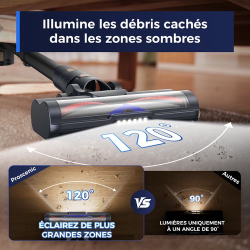 P11 Lite - Aspirateur Balai Sans Fil - Anti-enchevêtrement - Tige Télescopique Réglable - 40Kpa