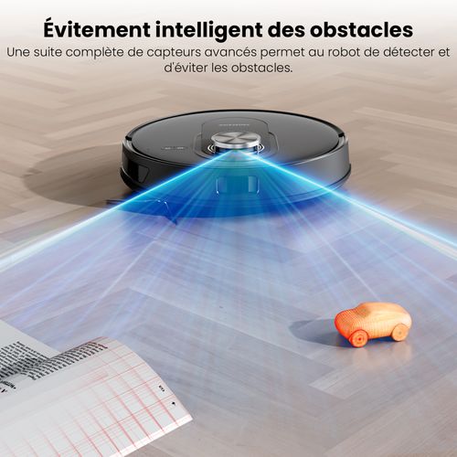 Q8 Max Plus - Aspirateur Robot Laveur 3 en 1 - Station Auto-vidage - 200 Min - Navigation Lidar