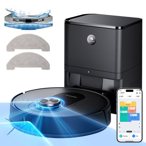 Aspirateur Robot Laveur Q8 Max+ - 3 en 1 - 8000pa - Station Auto-Vidage - Navigation LDS