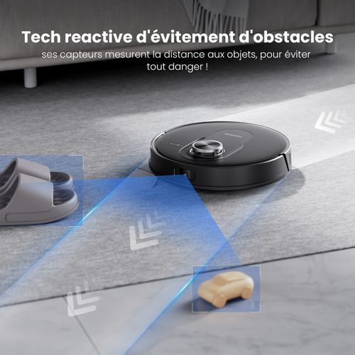 Aspirateur Robot Laveur Q8 Max+ - 3 en 1 - 8000pa - Station Auto-Vidage - Navigation LDS