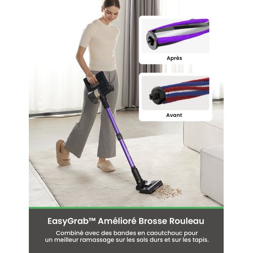 V8 pro Aspirateur Balai Sans Fil ,30kpa Aspirateur Sans Fil Puissant,45 Min Durée, avec Écran