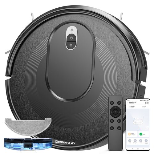 Cleanova W7-4000pa Aspirateur Robot Laveur-120min Autonomie-alexa/app/ifttt-ultra Silencieux 55db